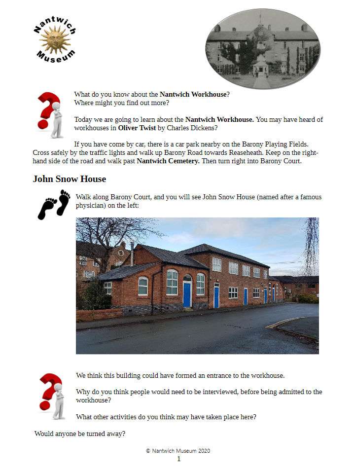 Nantwich Museum Workhouse Trail cover